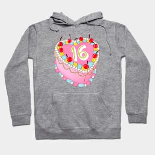 16th Birthday cake Hoodie